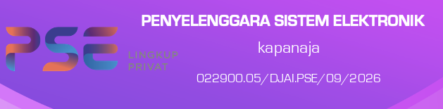 Kartu tanda terdaftar Penyelenggara Sistem Elektronik Lingkup Privat Komdigi atas nama kapanaja